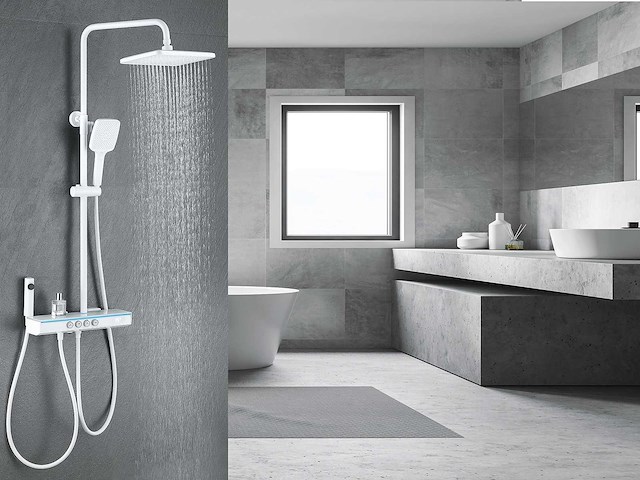 Mawialux opbouw regendoucheset - digitaal display - gunmetal grey of mat wit keuze - afbeelding 16 van  17