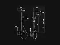 Mawialux opbouw regendoucheset - digitaal display - gunmetal grey of mat wit keuze - afbeelding 17 van  17