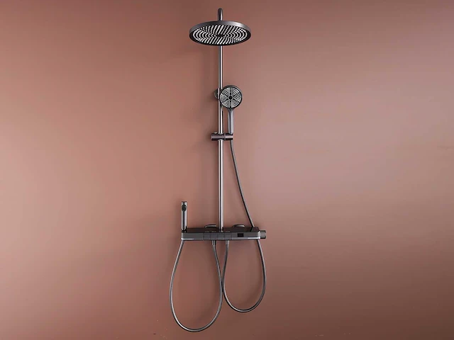 Mawialux opbouw regendoucheset - digitaal display - gunmetal grey - afbeelding 4 van  8