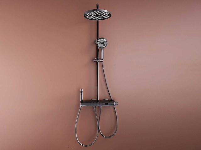 Mawialux opbouw regendoucheset - digitaal display - gunmetal grey - afbeelding 4 van  8
