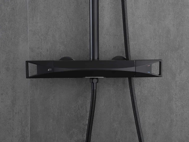 Mawialux opbouw regendoucheset - mat zwart - afbeelding 3 van  9