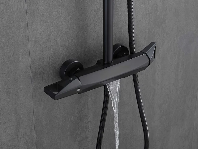 Mawialux opbouw regendoucheset - mat zwart - afbeelding 4 van  9