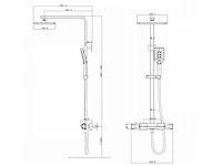 Mawialux opbouw regendoucheset - mat zwart - afbeelding 8 van  9