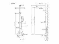 Mawialux opbouw thermostaat regendouche mat zwart - afbeelding 4 van  13