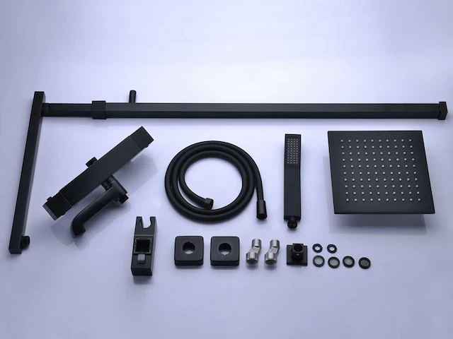 Mawialux opbouw thermostaat regendouche mat zwart - afbeelding 3 van  7