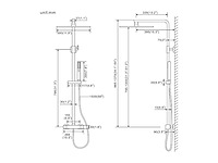 Mawialux opbouw thermostaat regendouche mat zwart - afbeelding 4 van  13