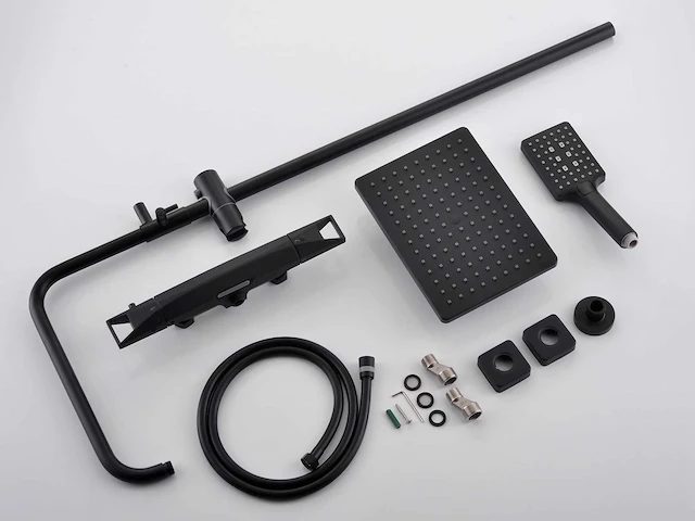 Mawialux opbouw thermostaatdouche mat zwart - afbeelding 4 van  10