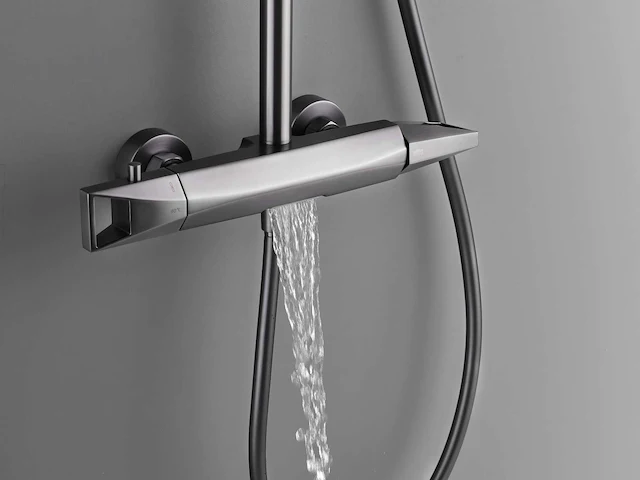 Mawialux opbouw thermostaatdouche mat zwart - afbeelding 6 van  10