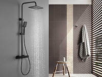 Mawialux opbouw thermostaatdouche mat zwart - afbeelding 3 van  10