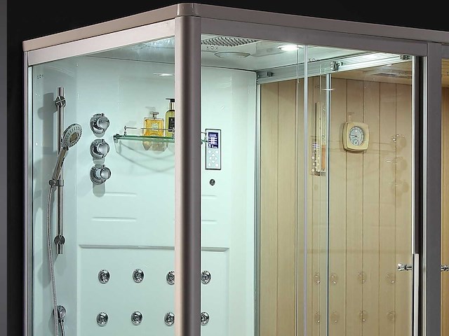 Mawialux sauna met stoomcabine wellness huis - wit - afbeelding 8 van  14