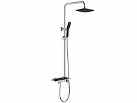 Mawialux thermostatisch opbouw regendoucheset - chroom met mat zwart - afbeelding 1 van  12
