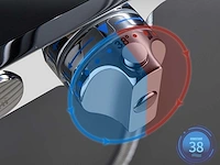 Mawialux thermostatisch opbouw regendoucheset - chroom met mat zwart - afbeelding 9 van  12