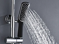 Mawialux thermostatisch opbouw regendoucheset - chroom met mat zwart - afbeelding 10 van  12