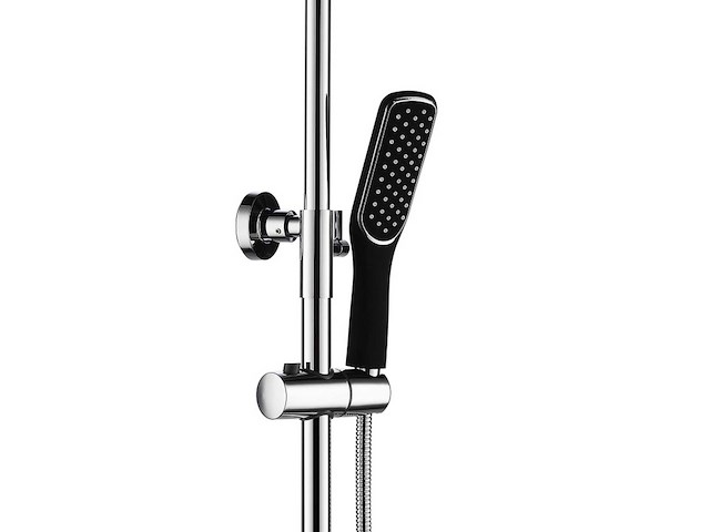 Mawialux thermostatisch opbouw regendoucheset - chroom met mat zwart - afbeelding 2 van  12