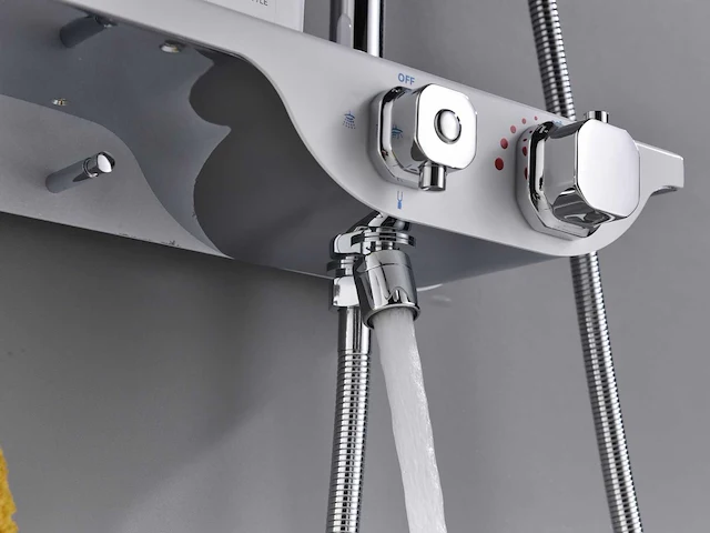 Mawialux thermostatisch opbouw regendoucheset - chroom met wit - afbeelding 3 van  29