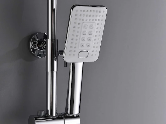Mawialux thermostatisch opbouw regendoucheset - chroom met wit - afbeelding 5 van  29