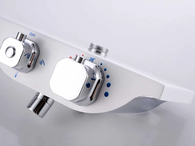 Mawialux thermostatisch opbouw regendoucheset - chroom met wit - afbeelding 11 van  29