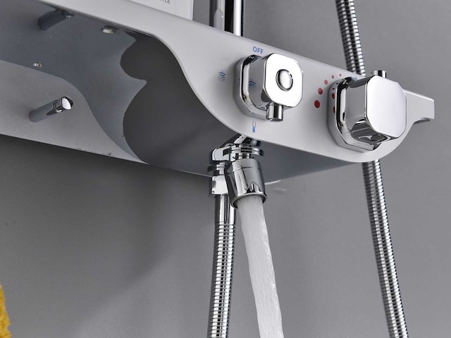 Mawialux thermostatisch opbouw regendoucheset - chroom met wit - afbeelding 3 van  29