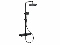 Mawialux thermostatisch opbouw regendoucheset - digitaal display - mat zwart - afbeelding 1 van  6