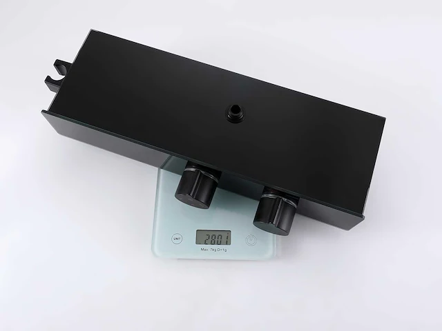 Mawialux thermostatisch opbouw regendoucheset - digitaal display - mat zwart - afbeelding 5 van  6