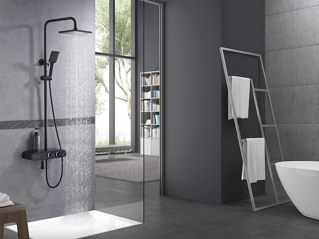 Mawialux thermostatisch opbouw regendoucheset - digitaal display - afbeelding 6 van  7