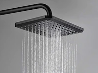 Mawialux thermostatisch opbouw regendoucheset - mat zwart met chroom bediening - afbeelding 7 van  10