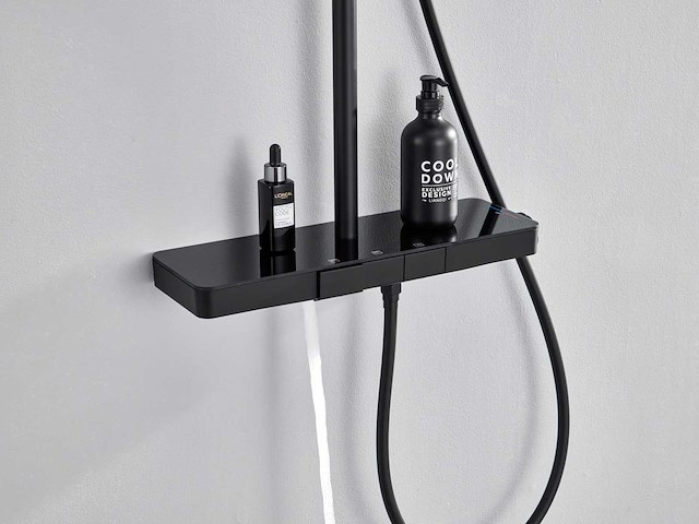 Mawialux thermostatisch opbouw regendoucheset - mat zwart - afbeelding 5 van  8