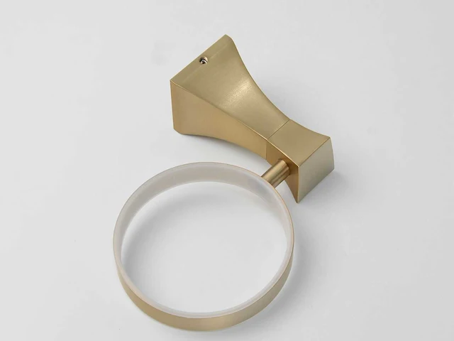 Mawialux toilet accessoire set - geborsteld goud - 4 delig - afbeelding 6 van  25