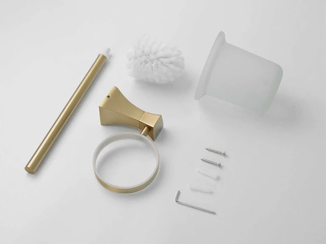 Mawialux toilet accessoire set - geborsteld goud - 4 delig - afbeelding 25 van  25
