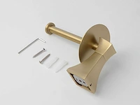 Mawialux toilet accessoire set - geborsteld goud - 4 delig - afbeelding 7 van  25