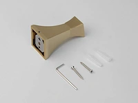 Mawialux toilet accessoire set - geborsteld goud - 4 delig - afbeelding 10 van  25