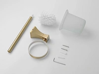 Mawialux toilet accessoire set - geborsteld goud - 4 delig - afbeelding 25 van  25