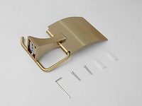 Mawialux toilet accessoire set - geborsteld goud - 4 delig - afbeelding 14 van  25