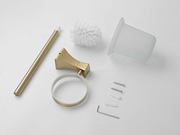 Mawialux toilet accessoire set - geborsteld goud - 4 delig - afbeelding 25 van  25