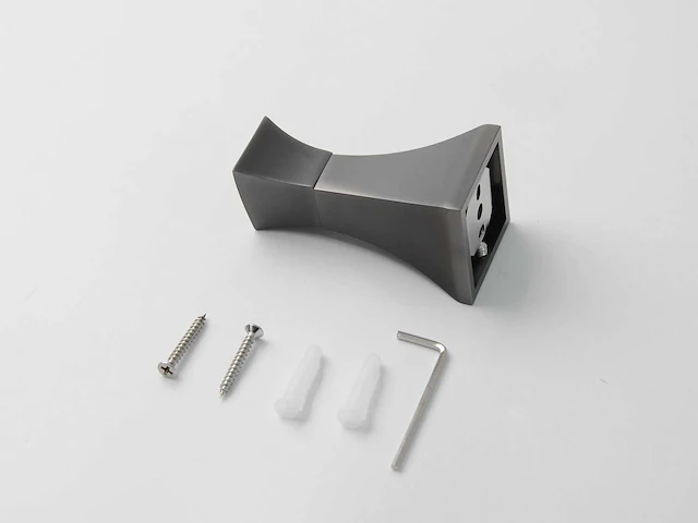 Mawialux toilet accessoire set - gunmetal grey - 4 delig - afbeelding 7 van  25
