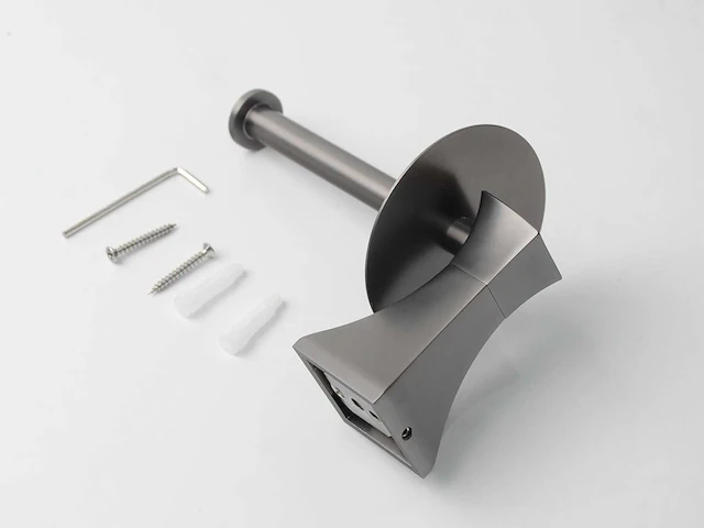 Mawialux toilet accessoire set - gunmetal grey - 4 delig - afbeelding 9 van  25