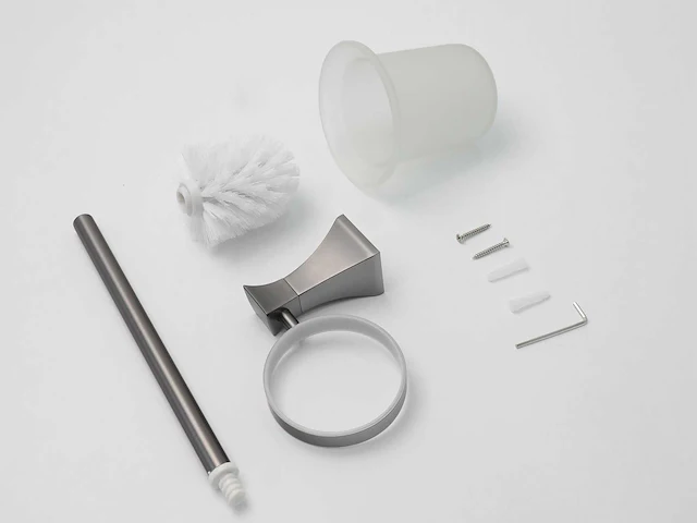 Mawialux toilet accessoire set - gunmetal grey - 4 delig - afbeelding 23 van  25