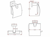 Mawialux toilet accessoire set geborsteld goud - afbeelding 5 van  8