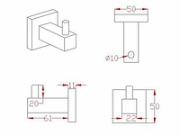 Mawialux toilet accessoire set geborsteld goud - afbeelding 6 van  8
