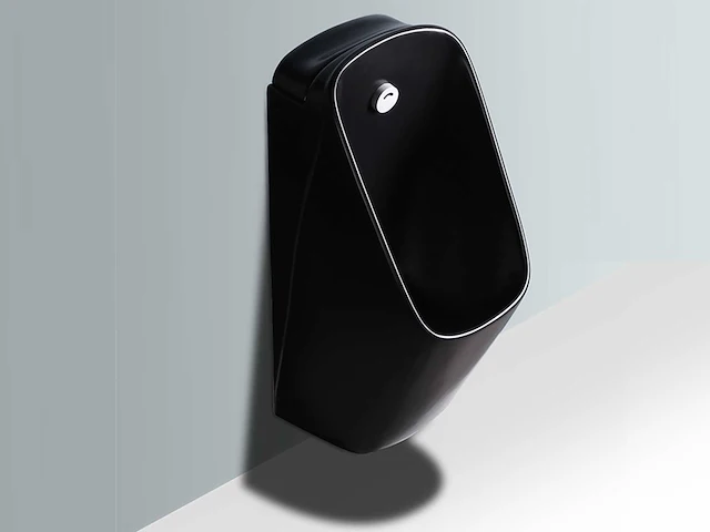 Mawialux urinoir met automatische spoeling mat zwart - afbeelding 2 van  6