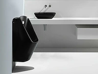 Mawialux urinoir met automatische spoeling mat zwart - afbeelding 3 van  6