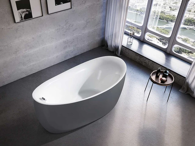 Mawialux vrijstaand acryl bad - keuze uit 3 kleuren - afbeelding 5 van  12