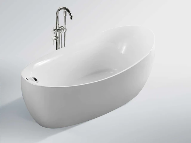 Mawialux vrijstaand acryl bad - keuze uit 3 kleuren - afbeelding 11 van  12