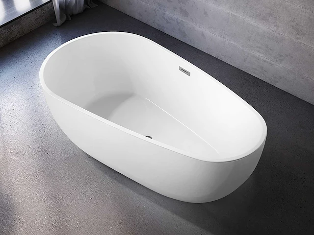 Mawialux vrijstaand acryl bad - keuze uit mat wit of glans wit - afbeelding 2 van  8