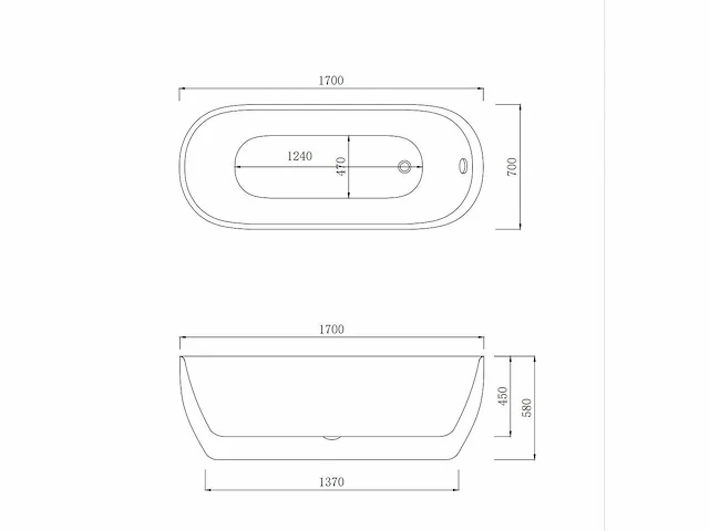 Mawialux vrijstaand acryl bad - mat wit - afbeelding 3 van  4
