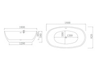 Mawialux vrijstaand acryl bad - mat zwart - afbeelding 4 van  5