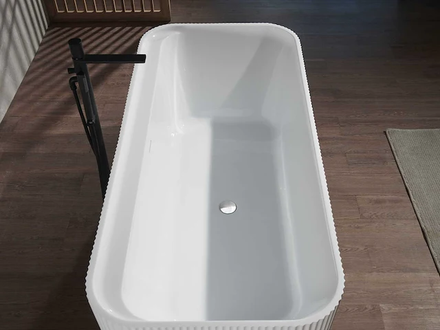 Mawialux vrijstaand acryl design bad - mat wit of glans wit keuze - afbeelding 4 van  9