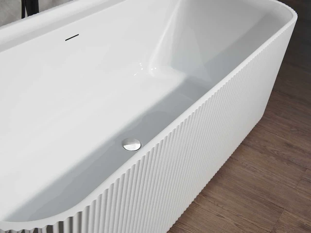 Mawialux vrijstaand acryl design bad - mat wit of glans wit keuze - afbeelding 5 van  9