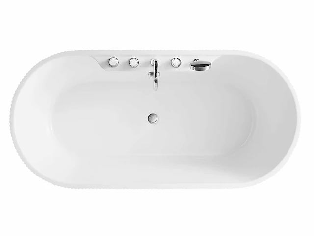 Mawialux vrijstaand acryl design bad met kraanwerk - glans wit - afbeelding 5 van  8