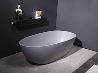 Mawialux vrijstaand bad - solid surface - mat grijs - afbeelding 5 van  8
